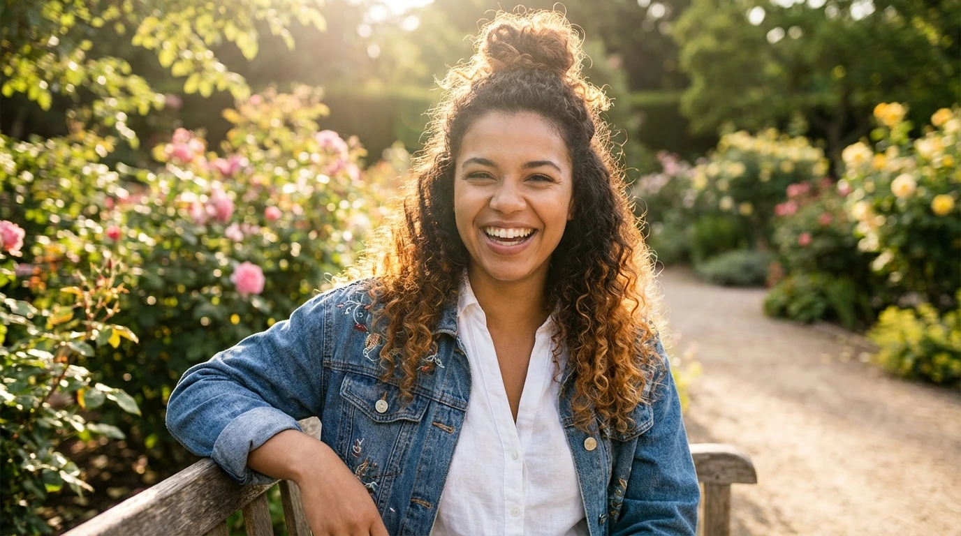 3. Curly Half-Up, Half-Down