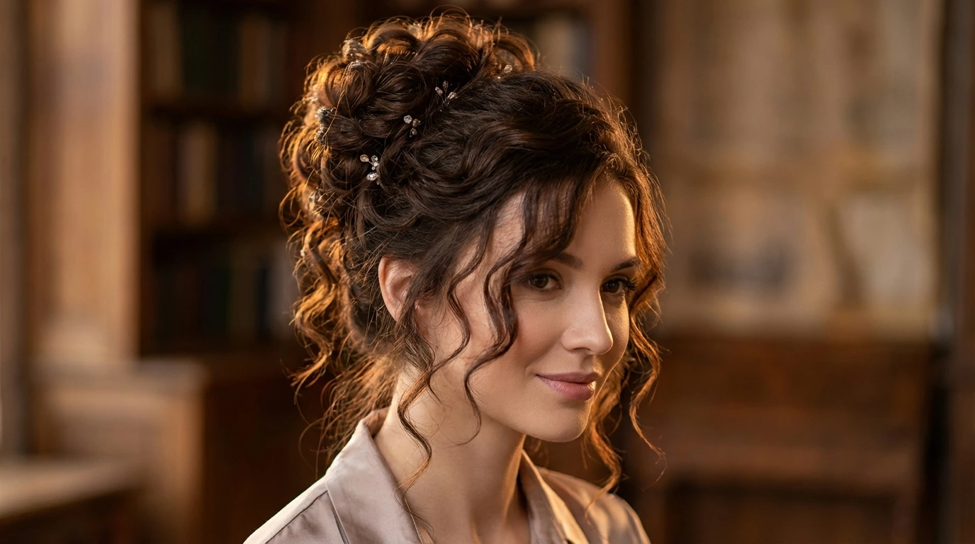 6. Curly Updo