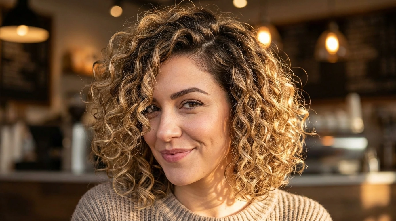 1. Bouncy Curly Bob