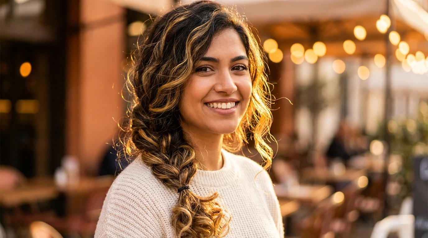 11. Curly Side Braid