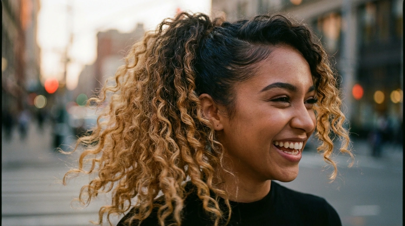 3. Curly High Ponytail