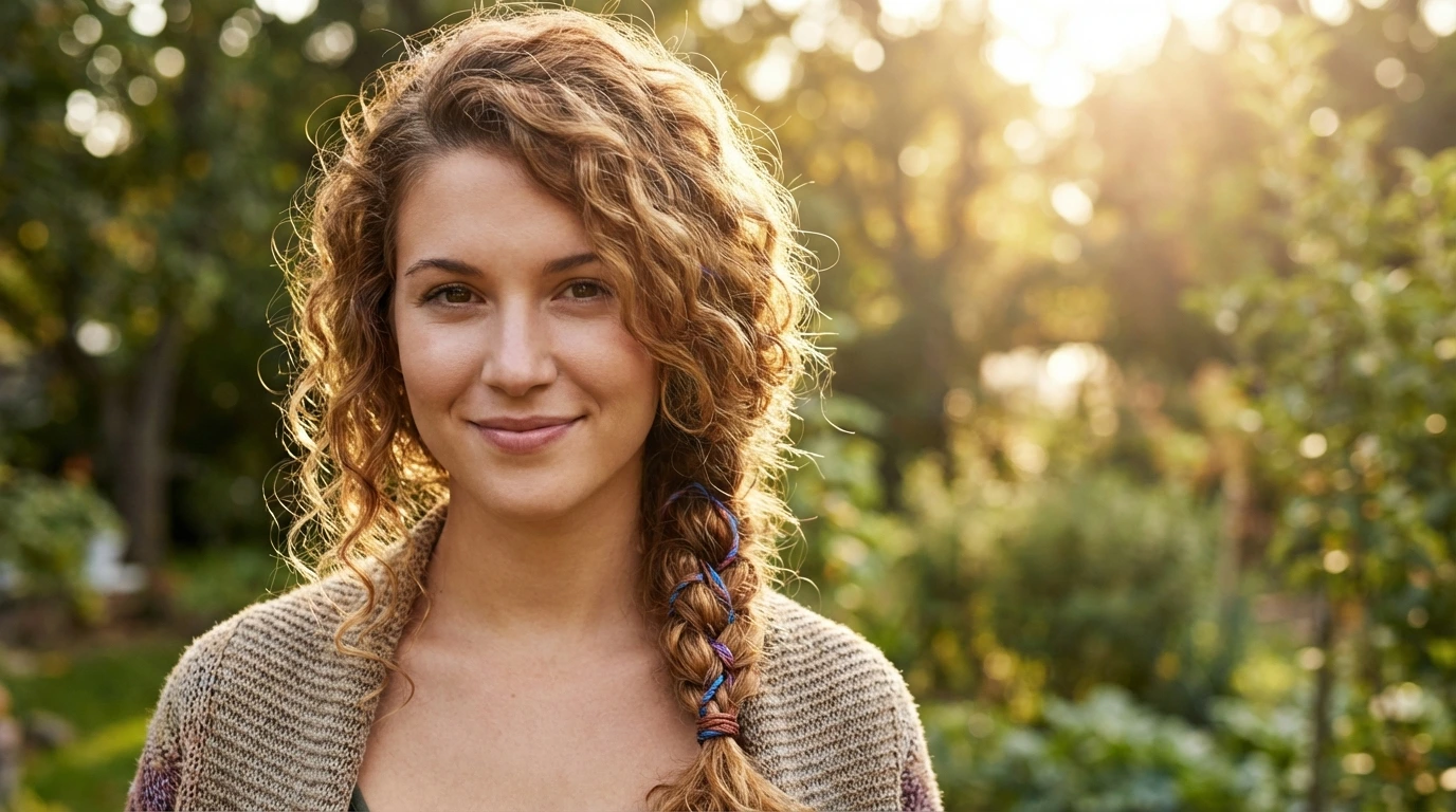 10. Curly Side Braid