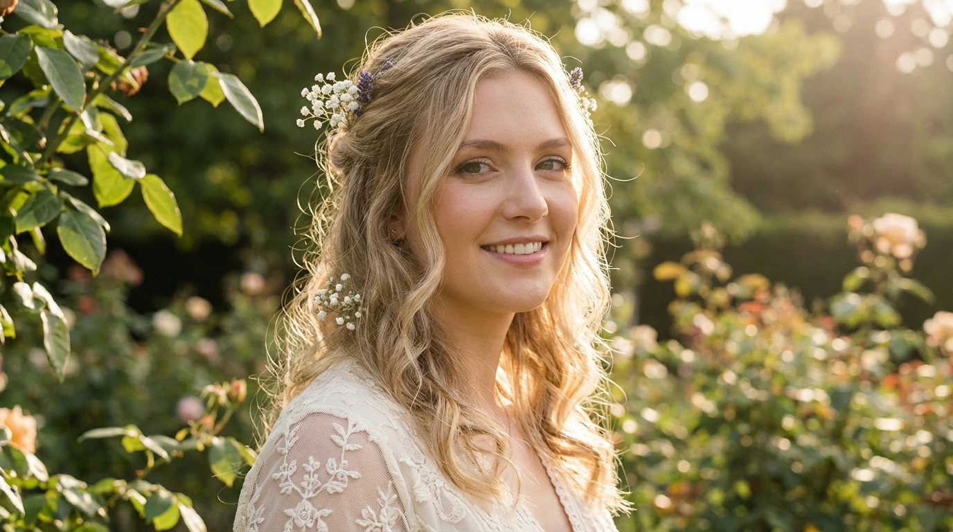 Romantic Half-Up, Half-Down Layers