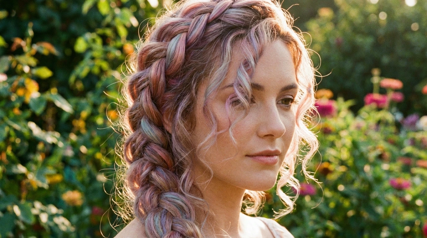 8. Curly Side Braid
