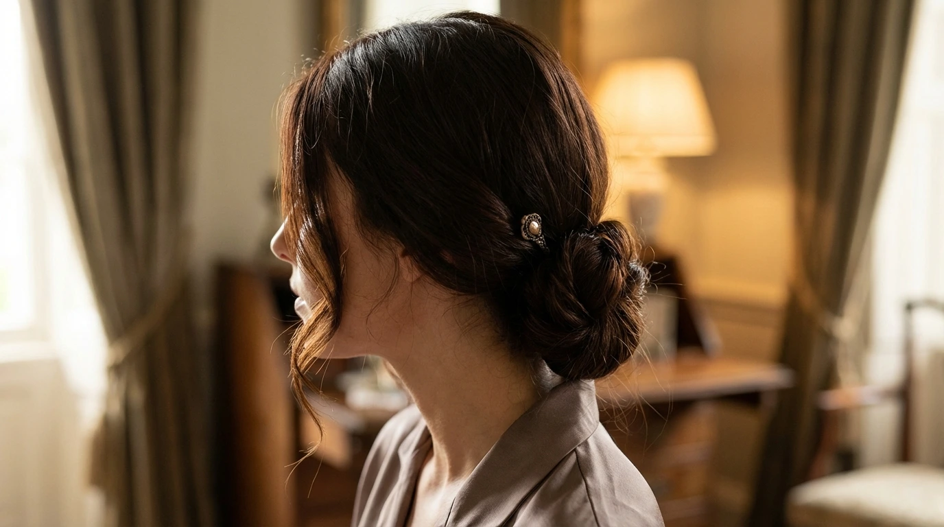 12. Twisted Low Bun