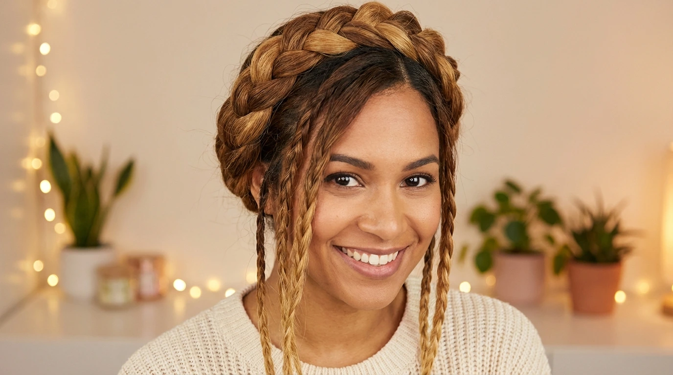 3. Textured Braided Crown