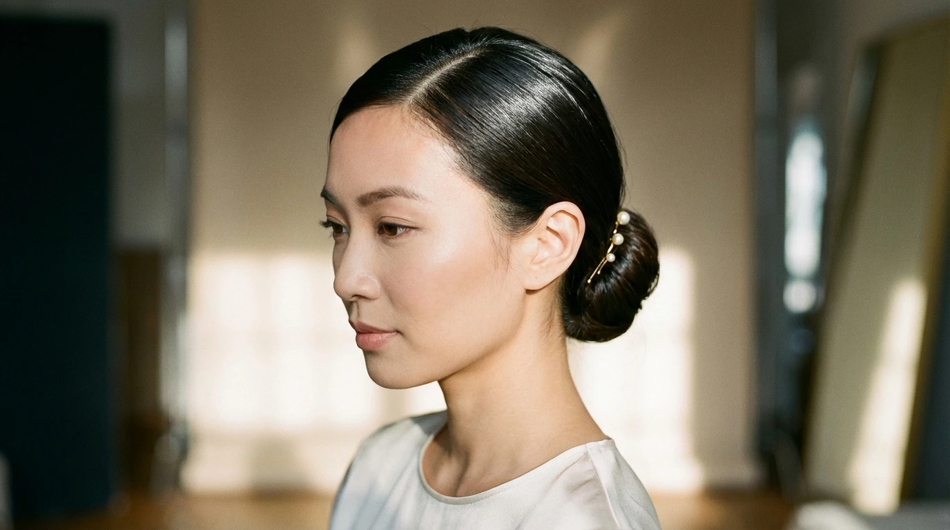 1. Sleek Low Bun