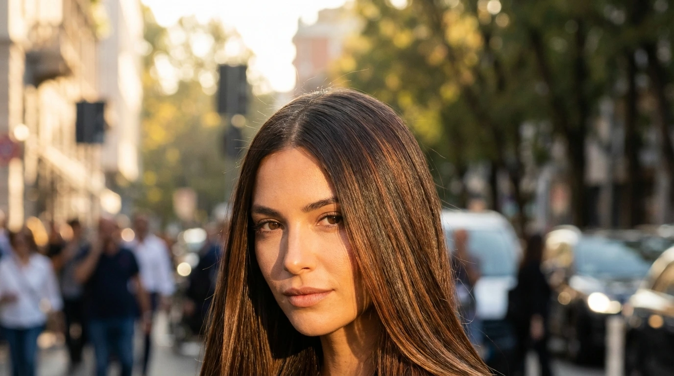 8. Glossy Straight Hair