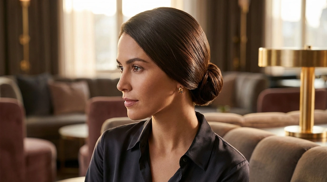 1. Sleek Low Bun