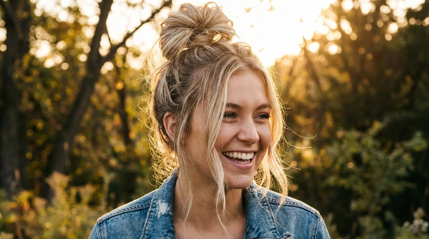 3. Messy Top Knot