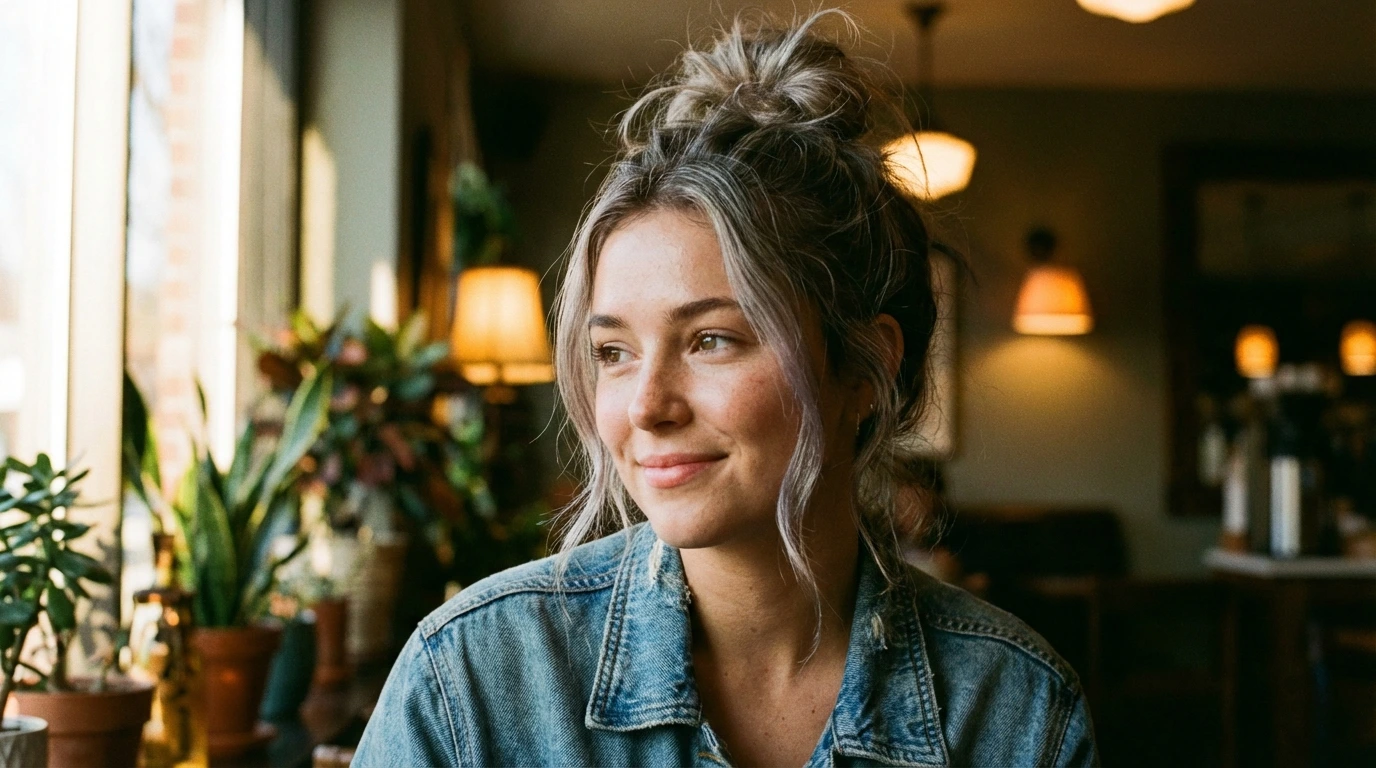 1318 6 messy bun 6. Messy Bun