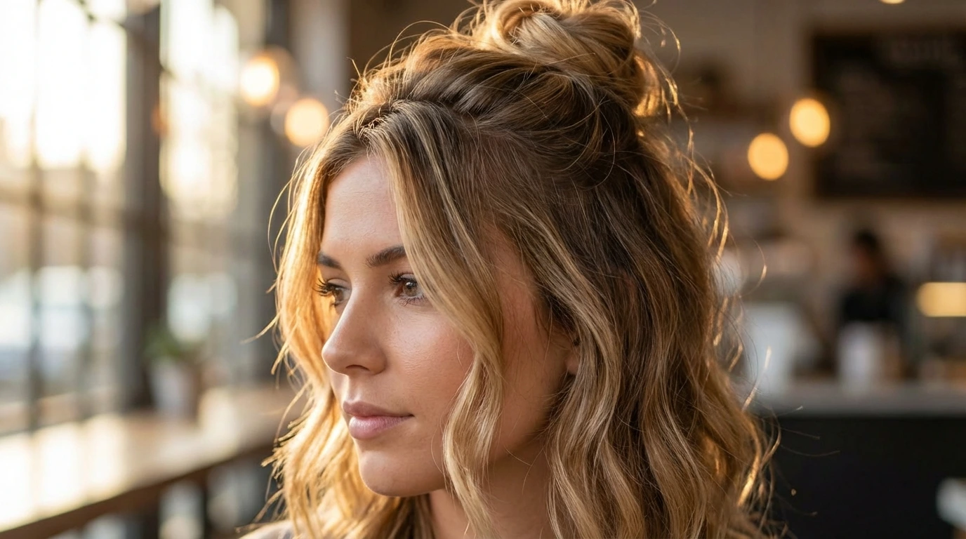 3. Voluminous Half-Up Bun