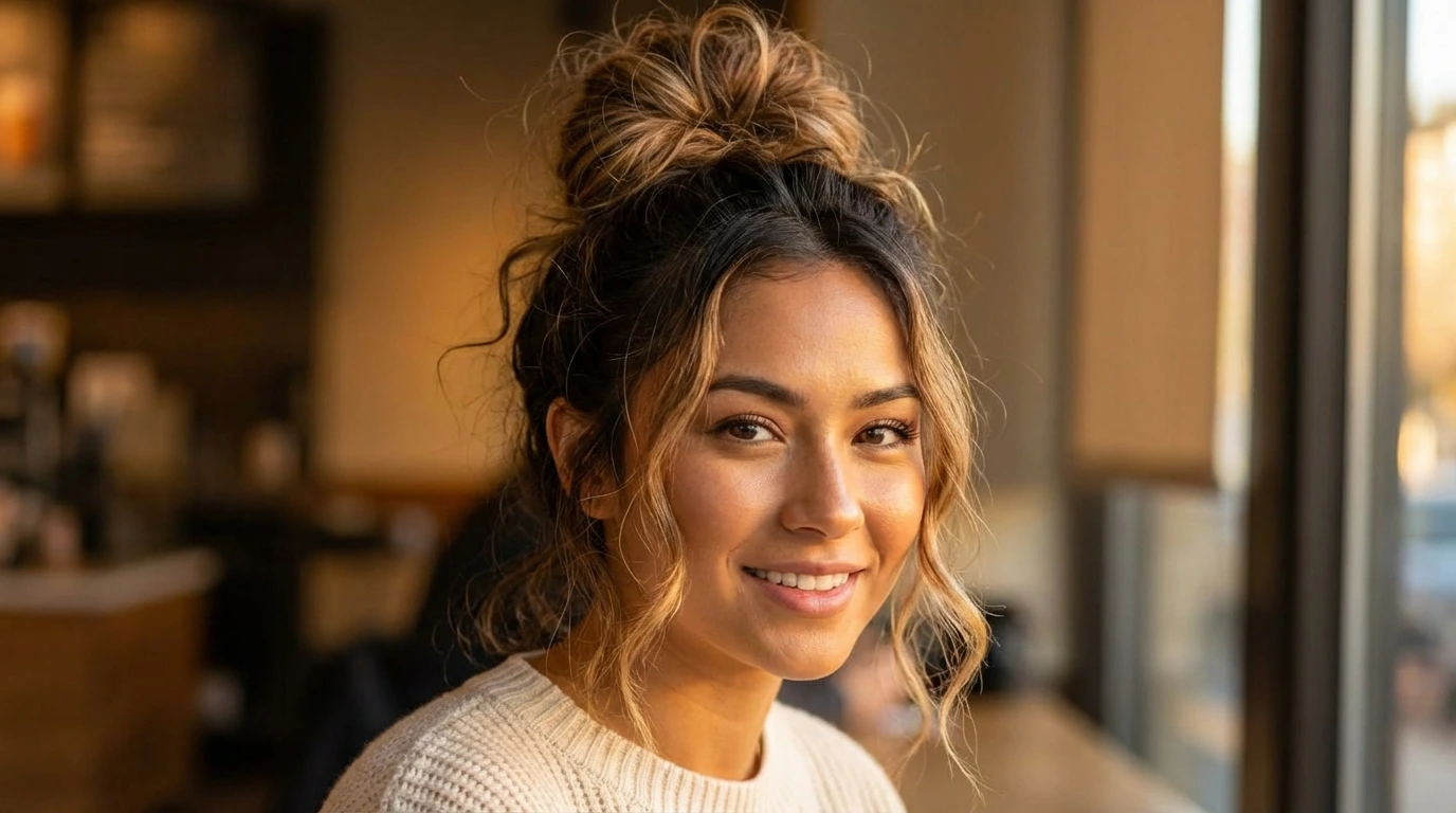 2. High Messy Bun