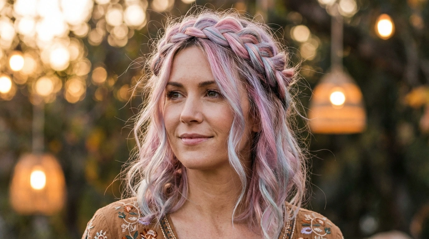 5. Messy Braided Crown