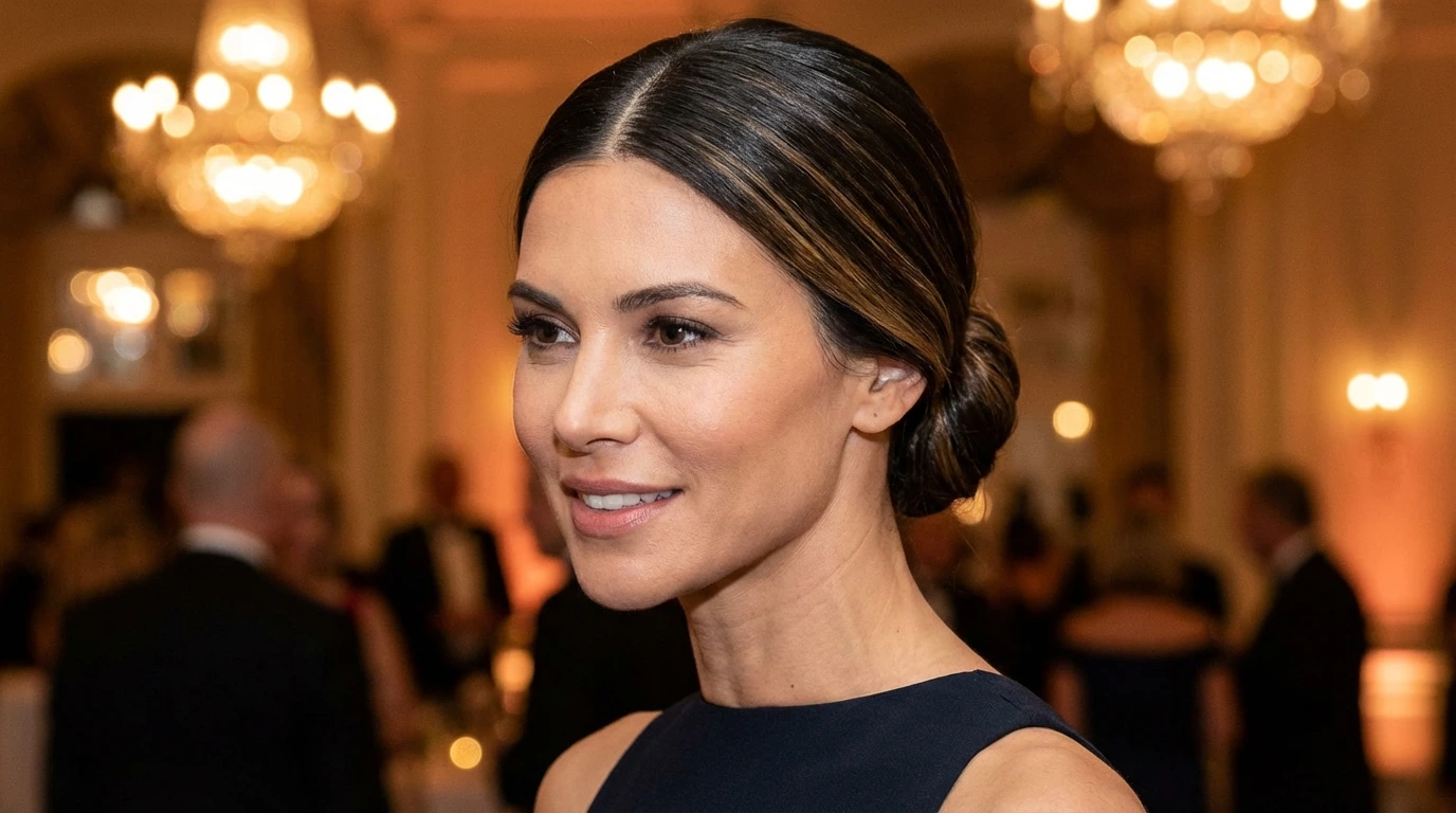 6. Sleek Low Chignon