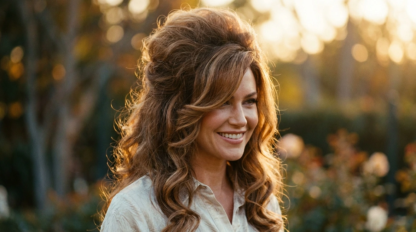 7. Bouffant with Loose Ends