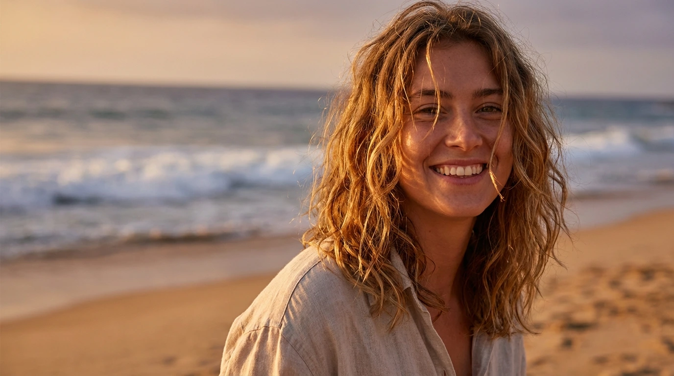 7. Beachy Textured Hair