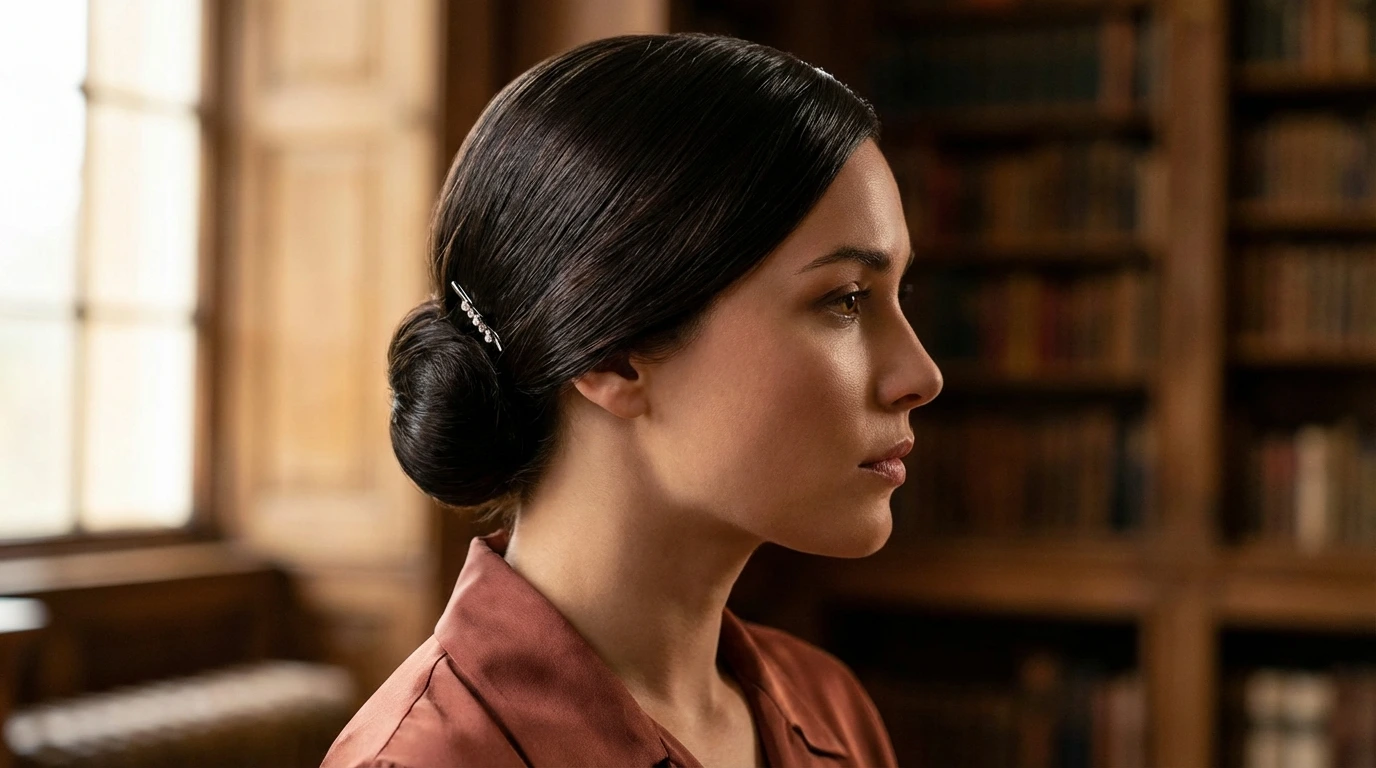 1. Sleek Low Bun