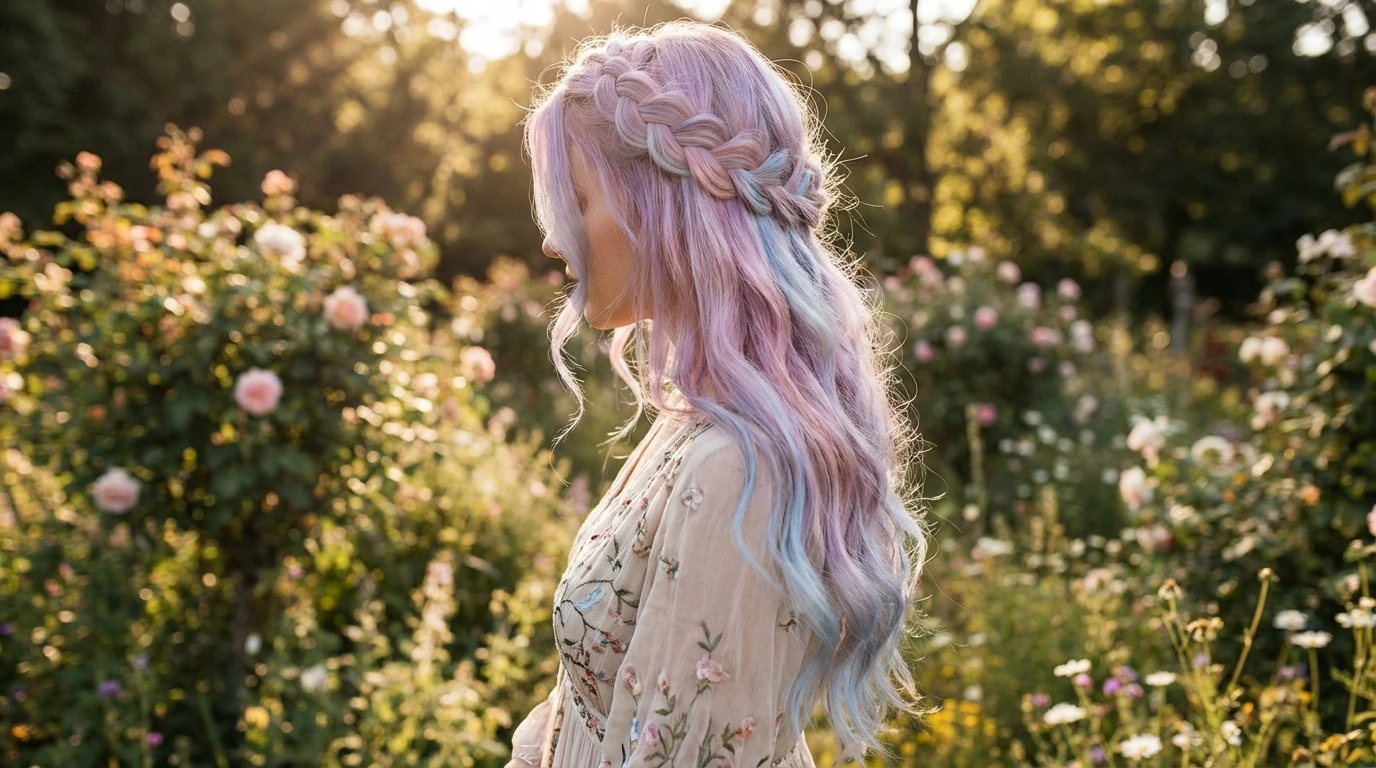 3. Half-Up Braided Crown