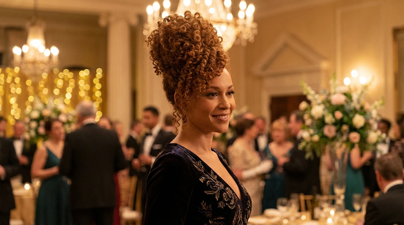 4. Voluminous Curly Updo