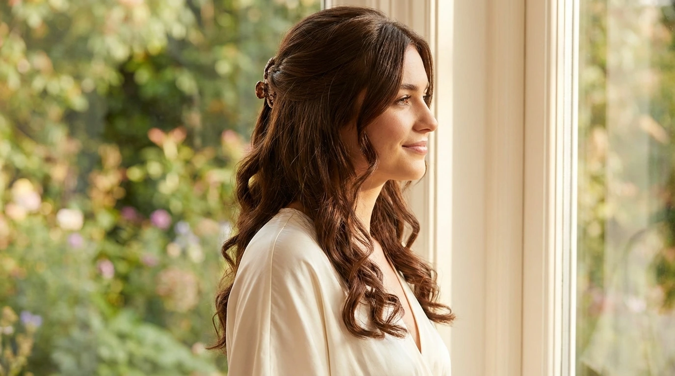 5. Half-Up Half-Down Style