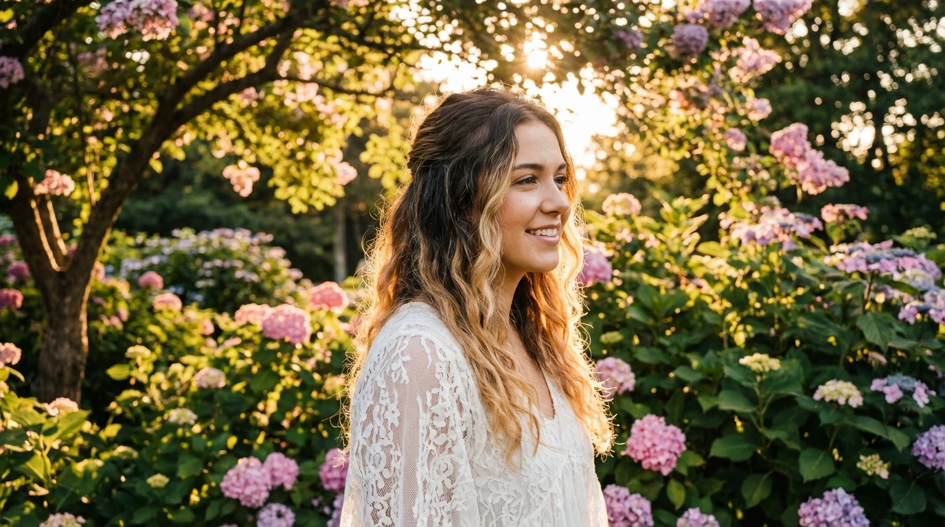 6. Half-Up Half-Down Style