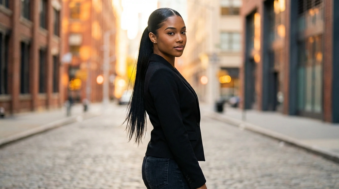 2. Sleek High Ponytail