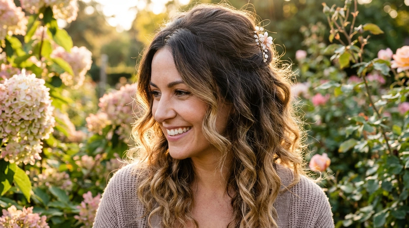 3. Playful Half-Up Half-Down