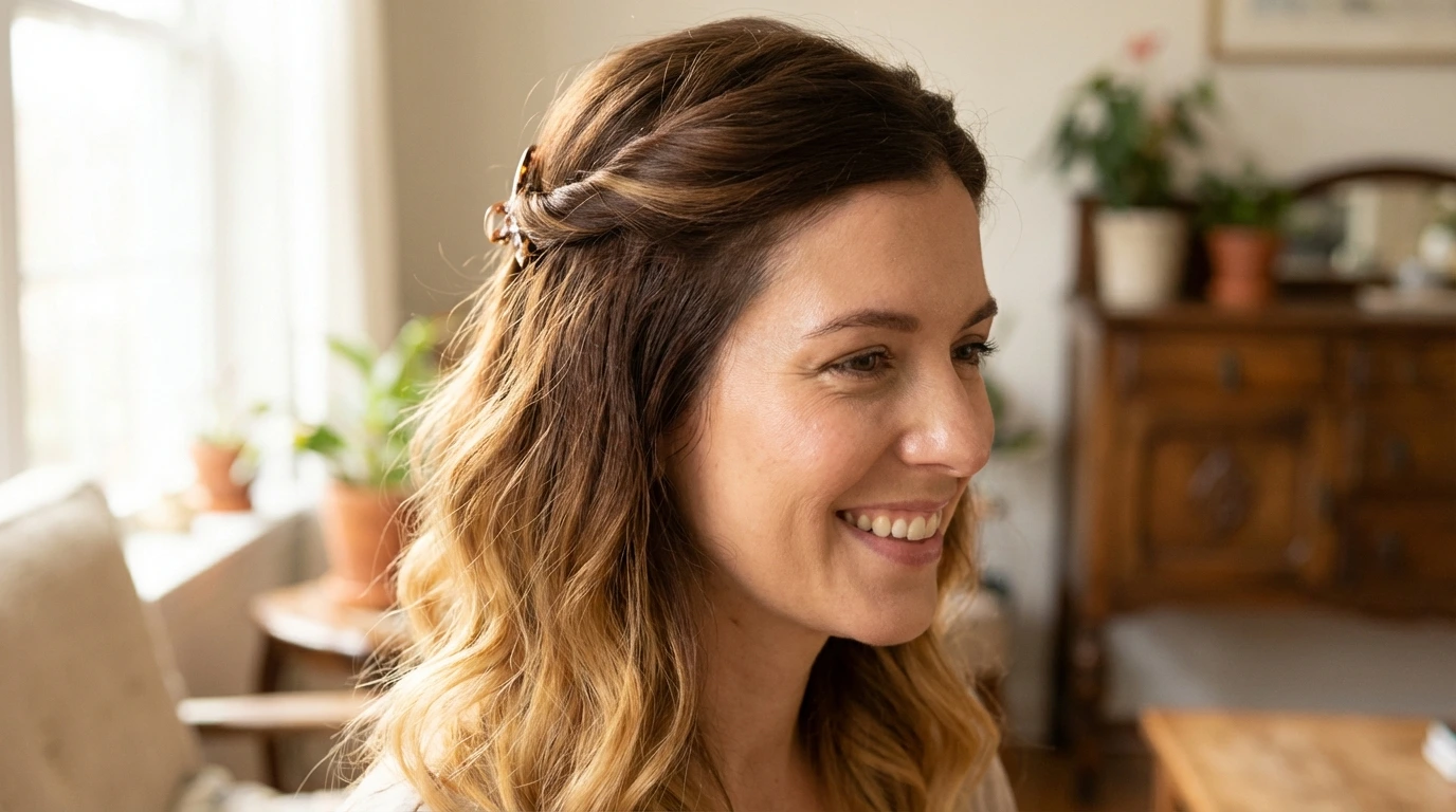 5. Half-Up Half-Down Style