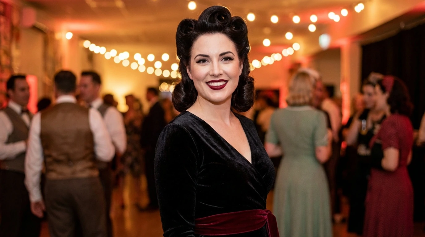 8. Vintage Pin-Up Curls