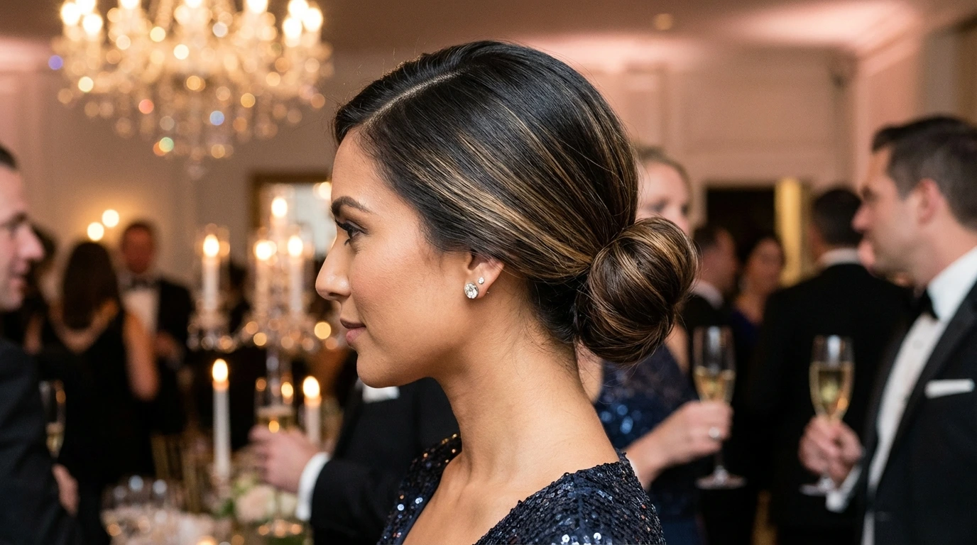 3. Chic Low Bun