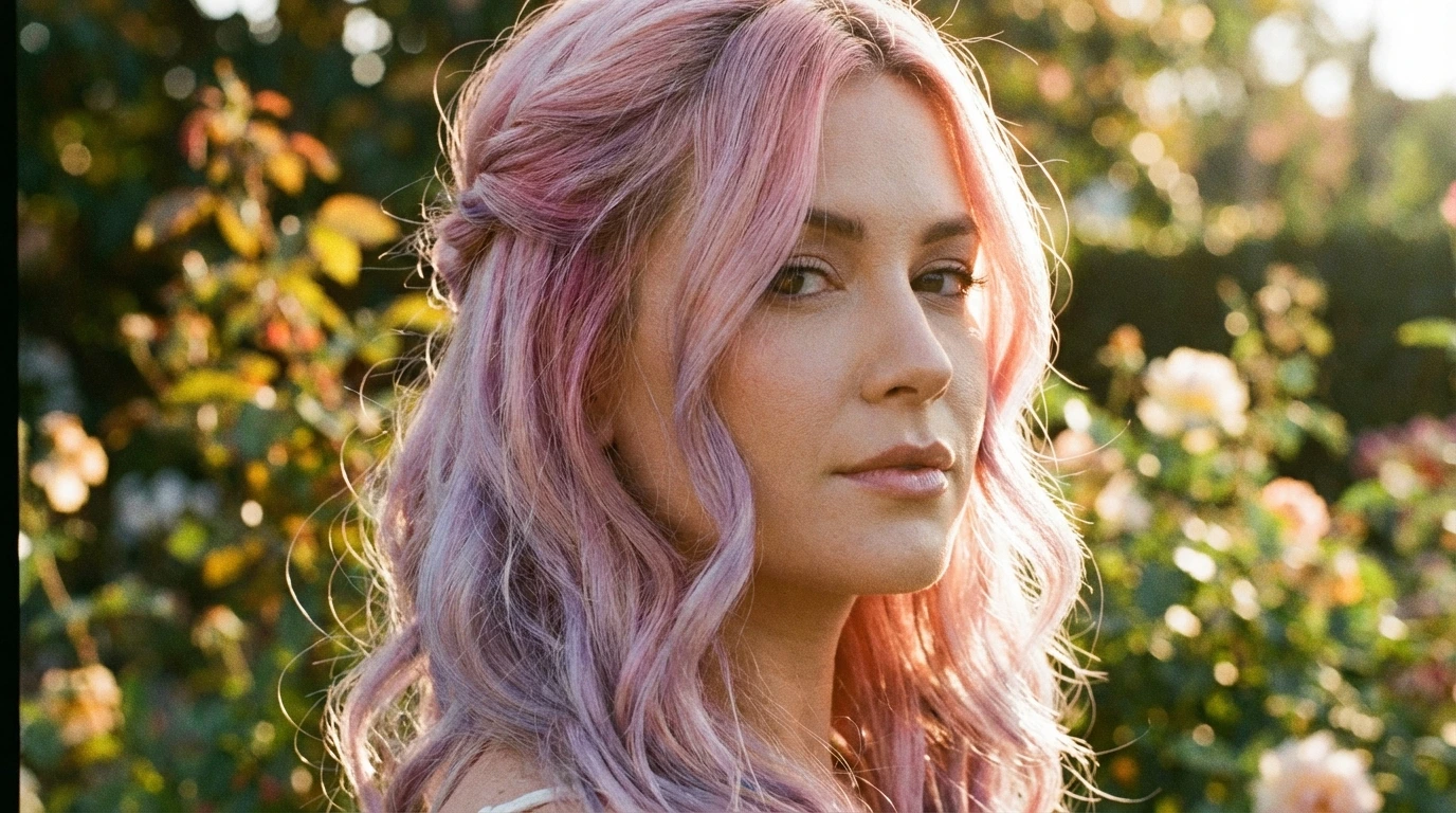 4. Textured Half-Up, Half-Down