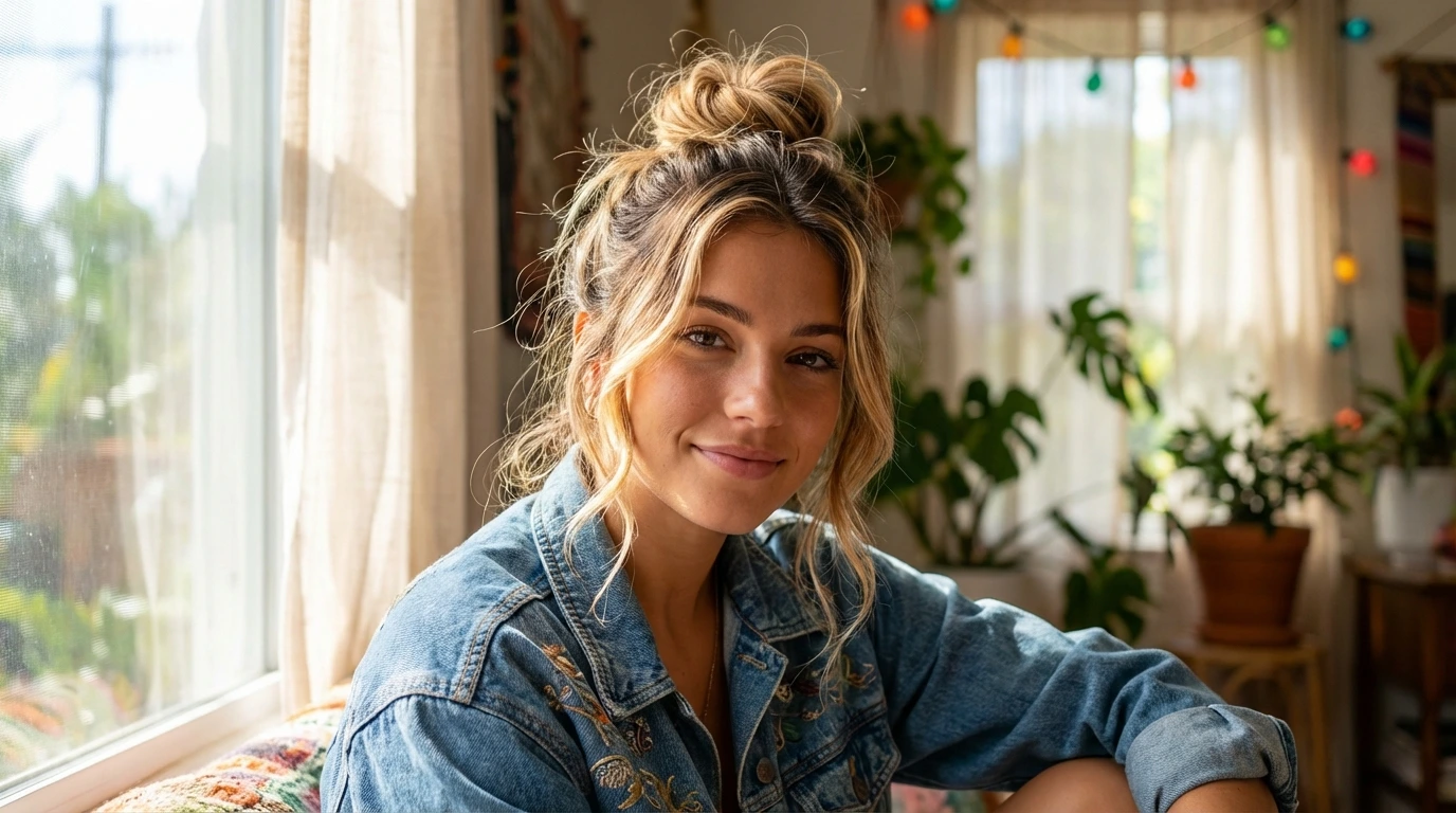 5. Playful Messy Bun