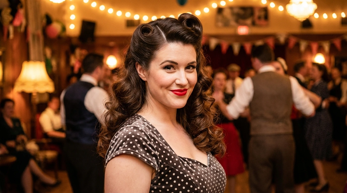 6. Vintage Pin-Up Curls