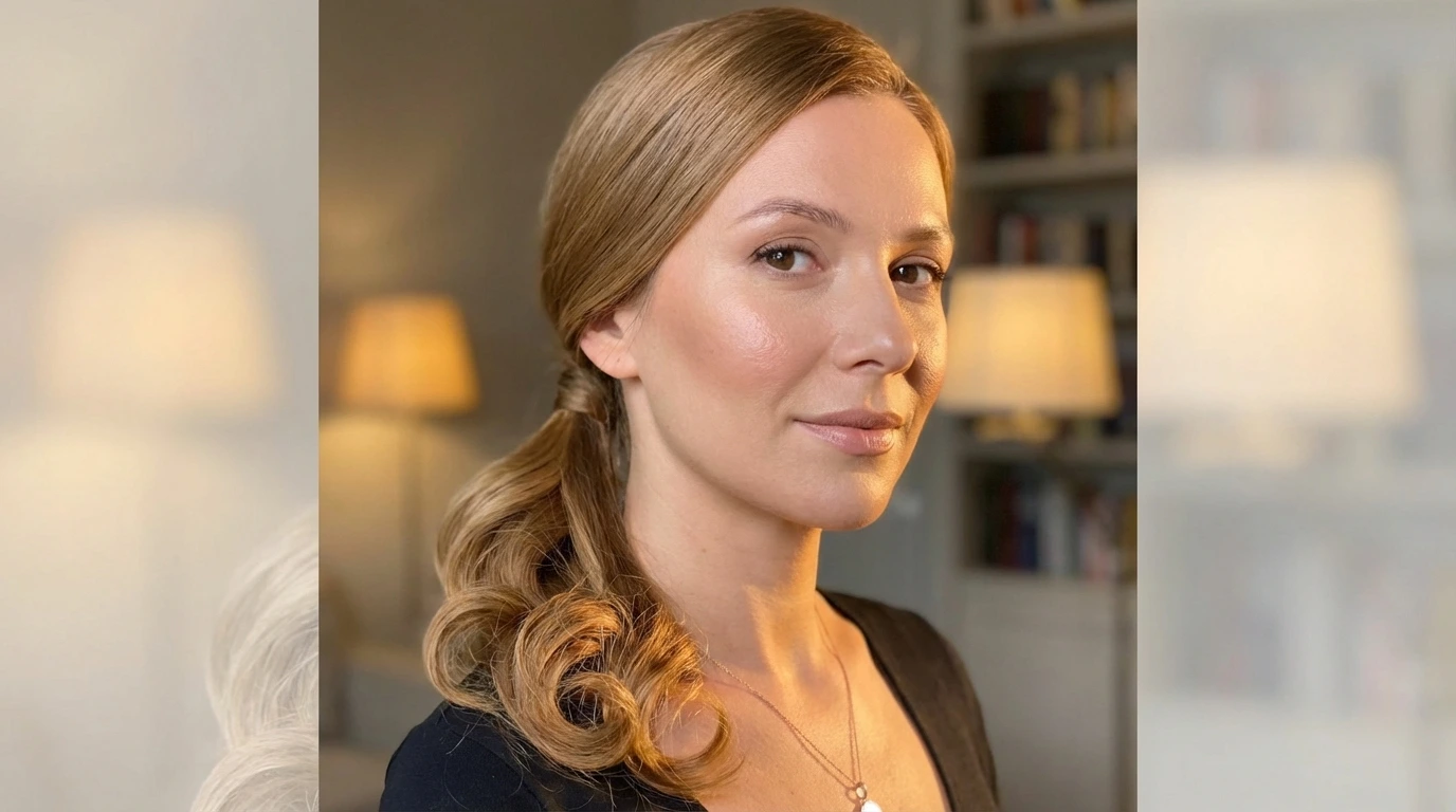 6. Elegant Side Ponytail