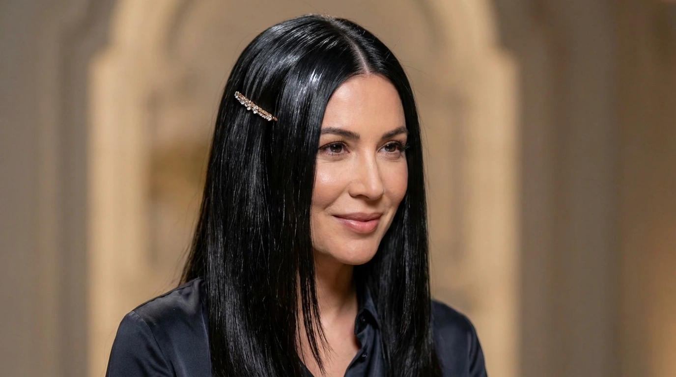 9. Sleek Straight Hair with Accessories