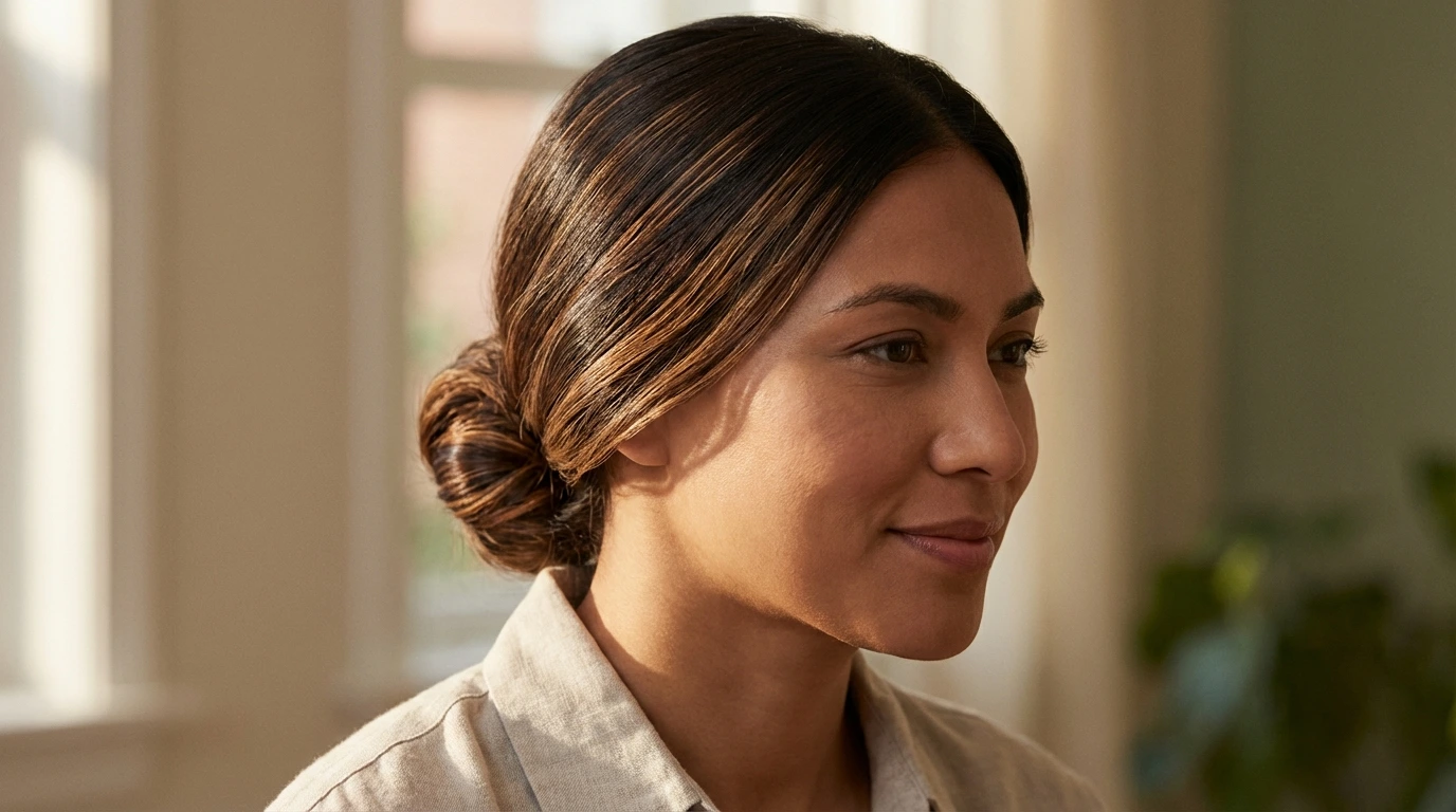 1. Classic Low Bun