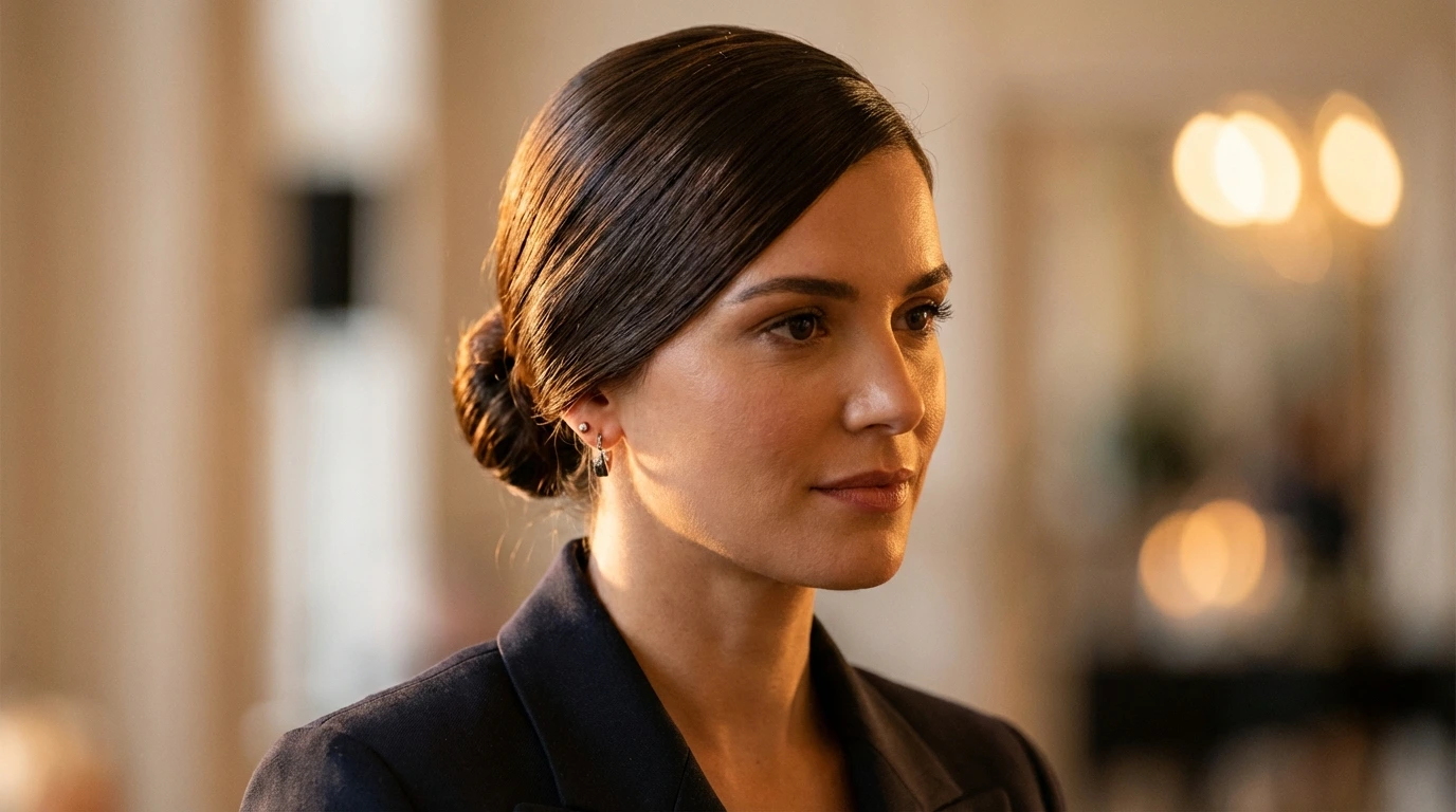 2. Sleek Low Bun