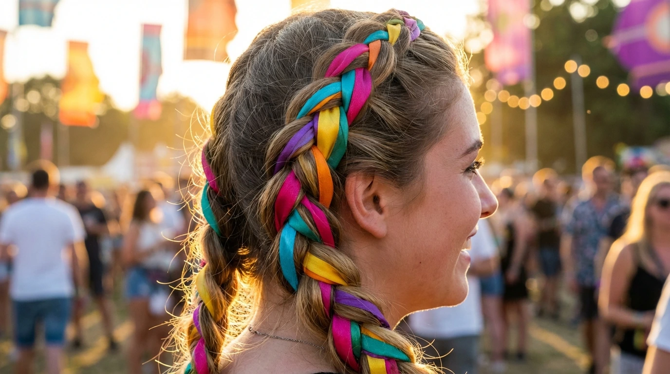 Color Block Ribbon Braid