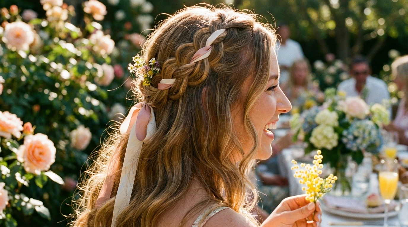 Half-Up Ribbon Braid