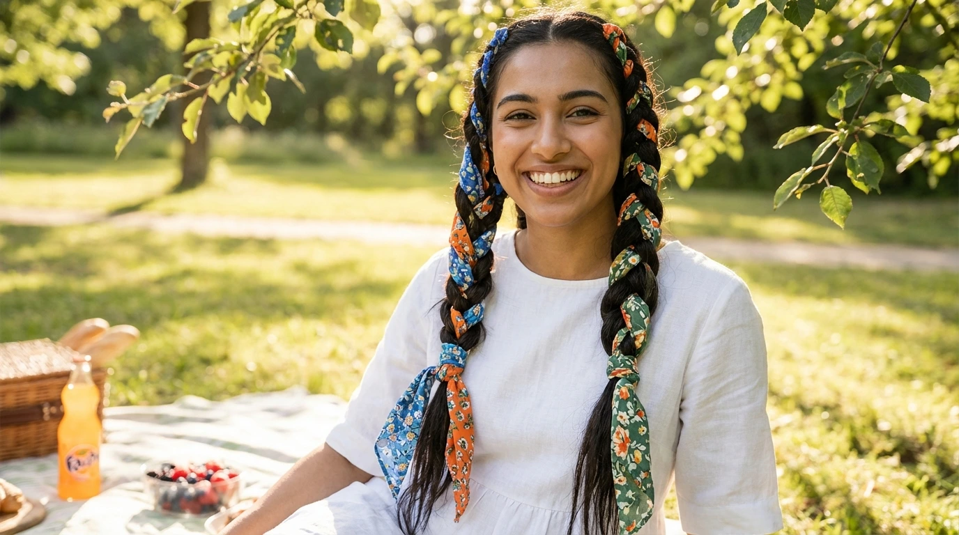 Scarf-Wrapped Braids