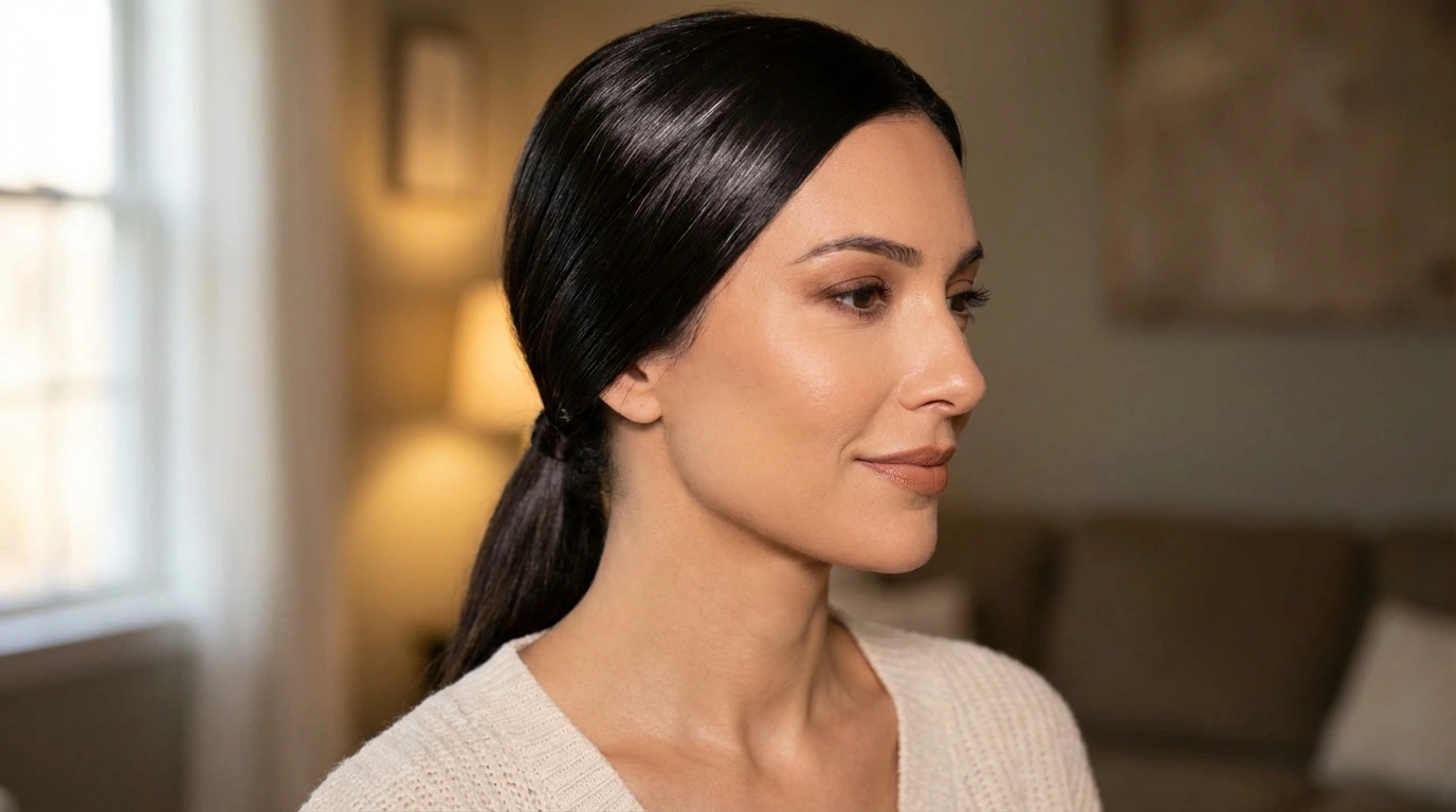 1. Sleek Low Ponytail