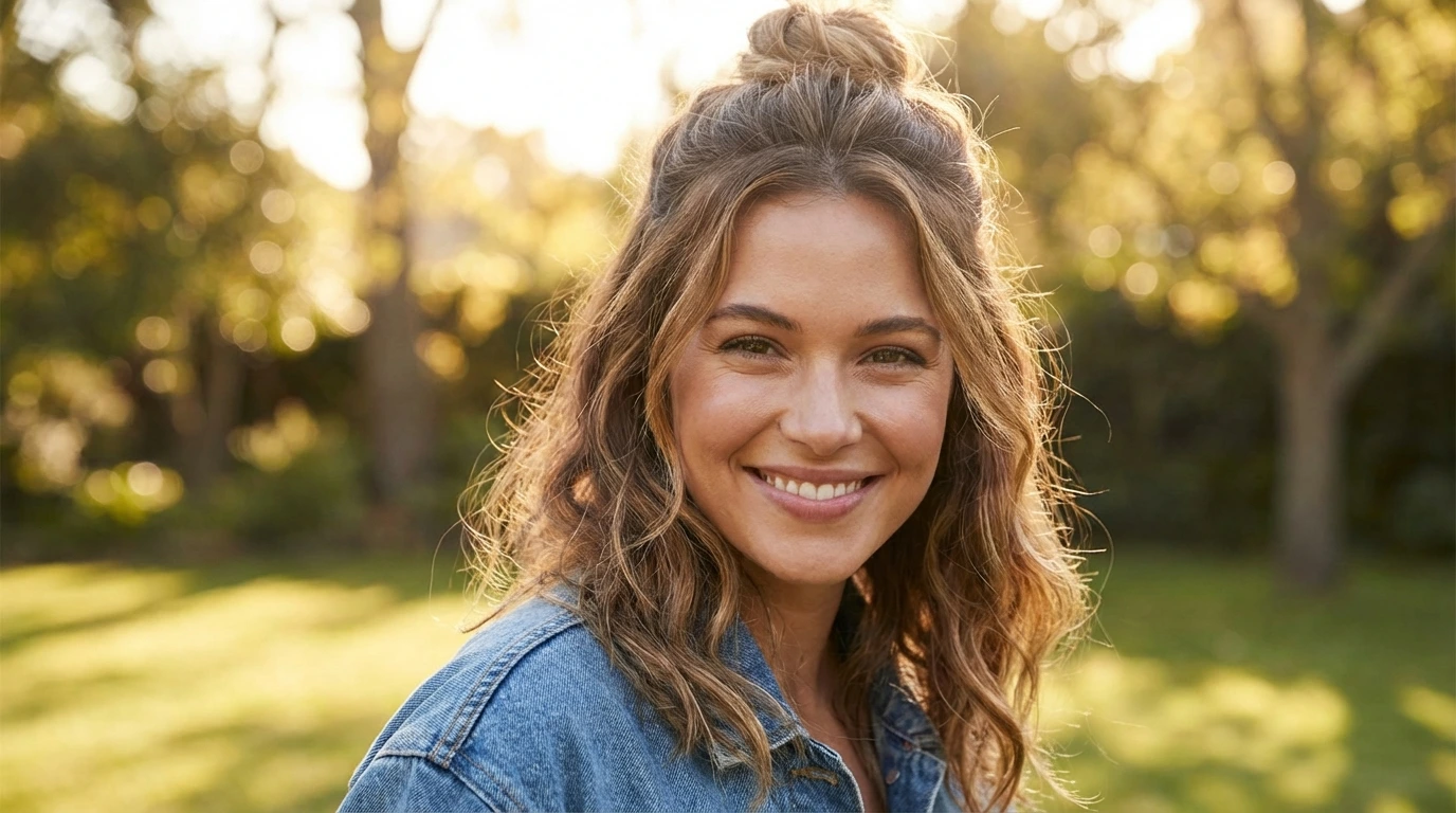 3. Half-Up Bun