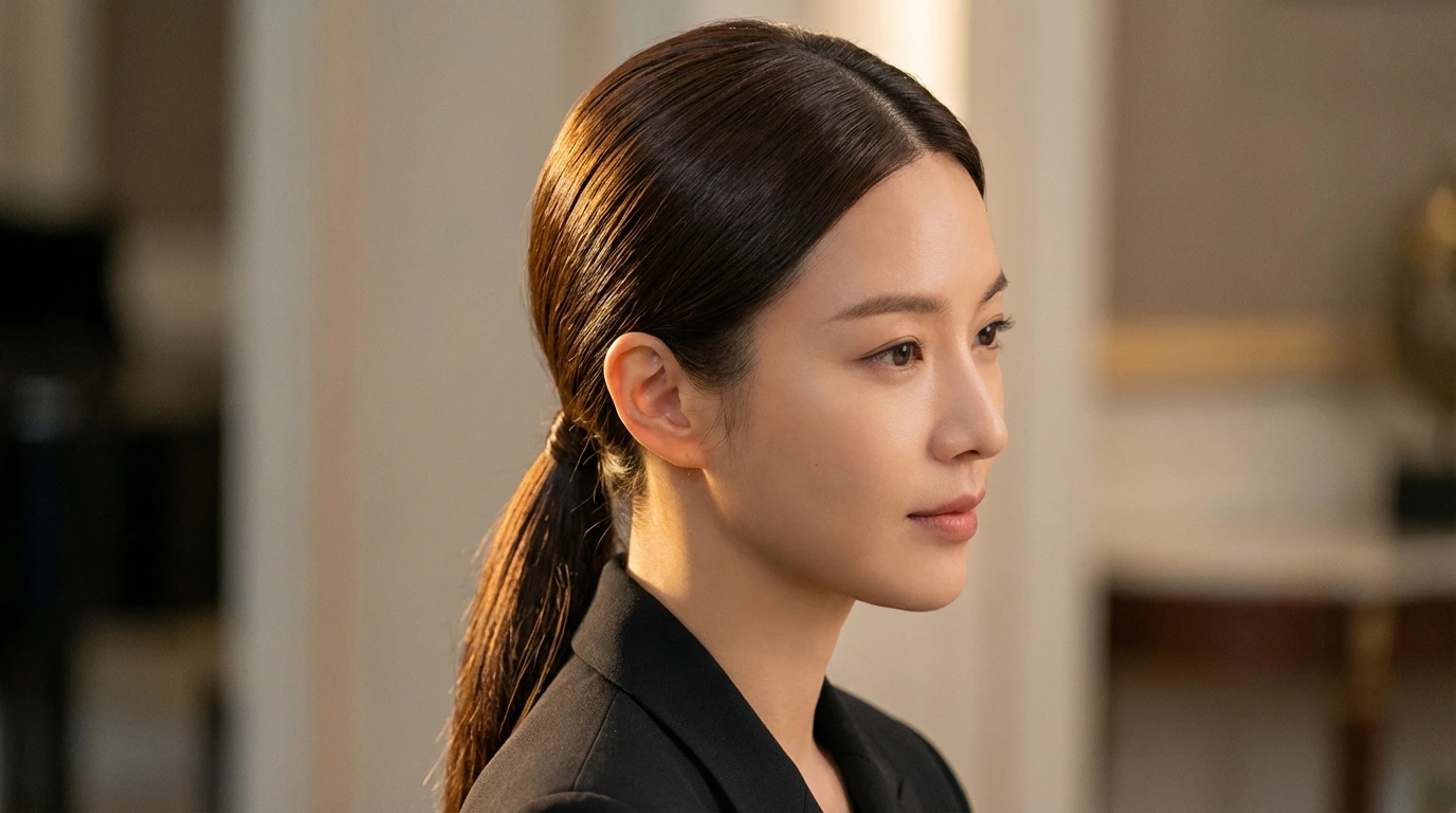 8. Sleek Low Ponytail