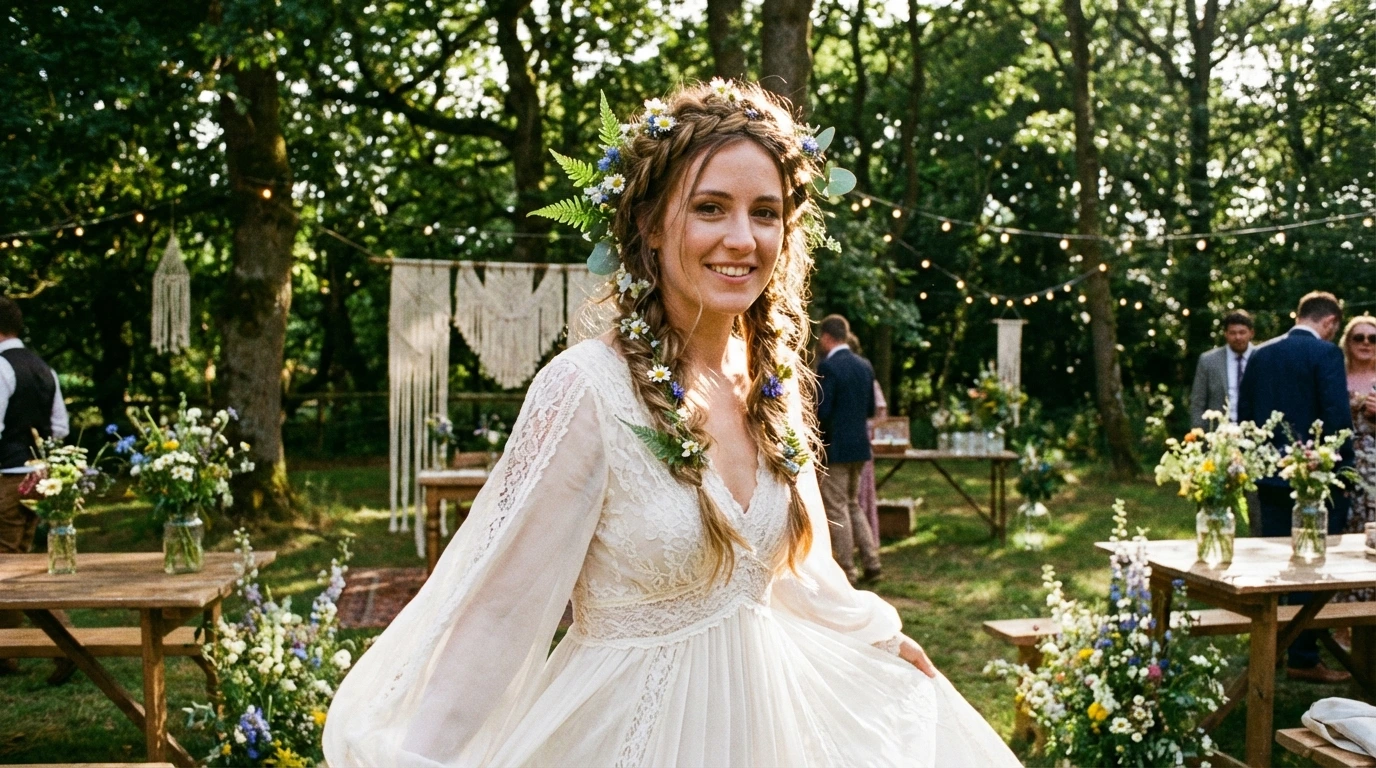 Bohemian Braided Halo