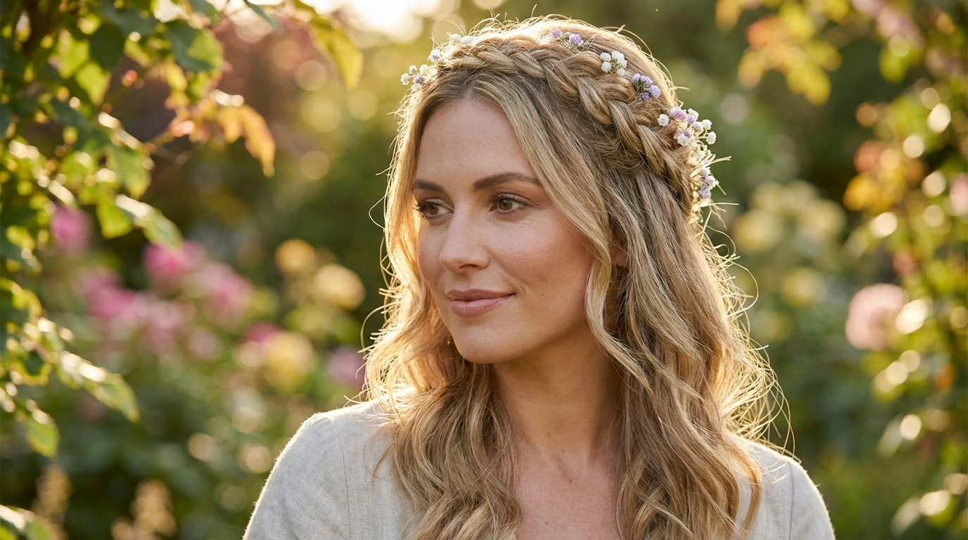 Half-Up Braided Halo