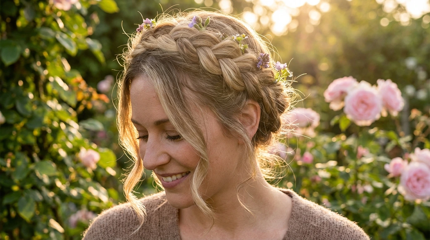 Romantic Dutch Braided Halo