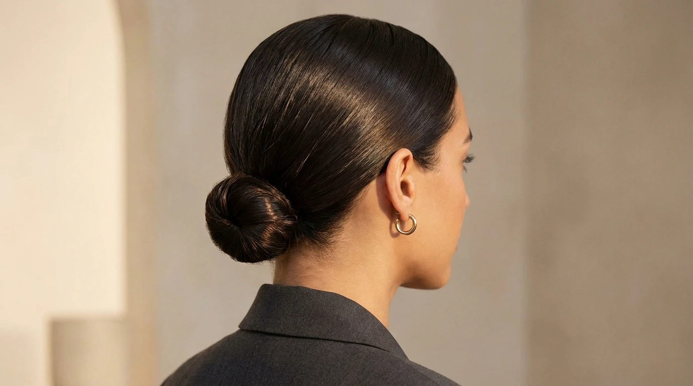 1. Sleek Low Bun
