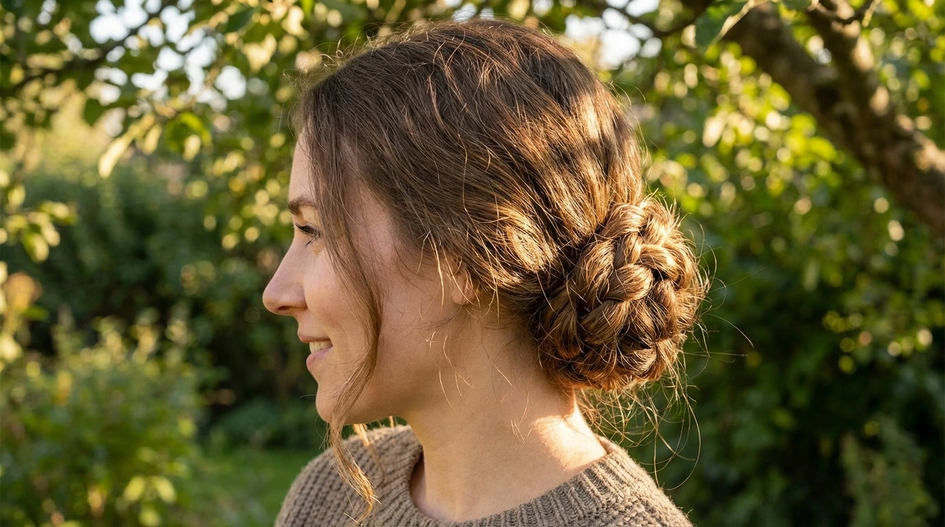 4. Low Braided Bun