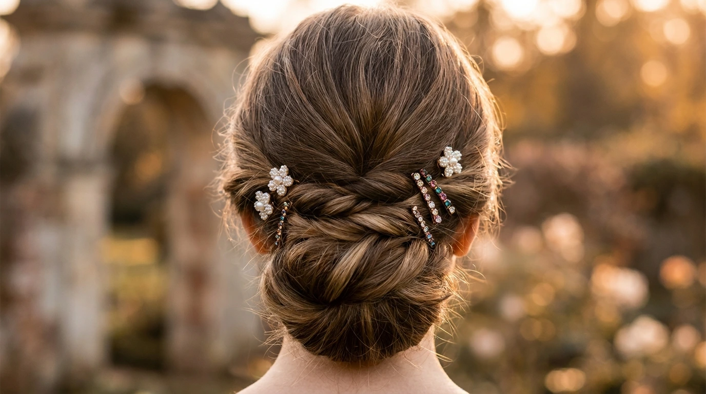 Low Chignon with Accessories